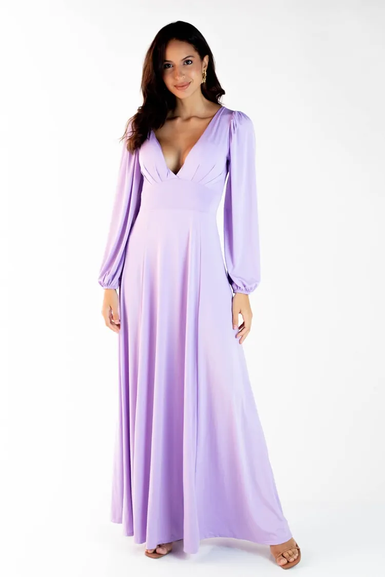Vestido Dwz Manga Longa Liso
