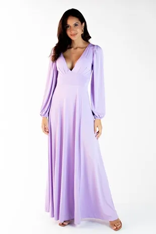 Vestido Dwz Manga Longa Liso