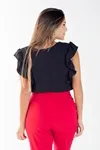 Blusa Dwz Manga Babado Lisa