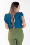 Blusa Dwz Manga Babado Lisa
