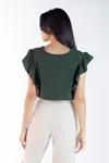 Blusa Dwz Manga Babado Lisa