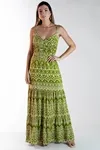 Vestido Dwz Longo Estampado Com Alcas