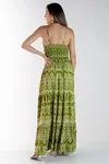 Vestido Dwz Longo Estampado Com Alcas