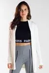 Cardigan Dwz Liso Longo De Malha