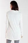Cardigan Dwz Liso Longo De Malha
