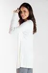 Cardigan Dwz Liso Longo De Malha