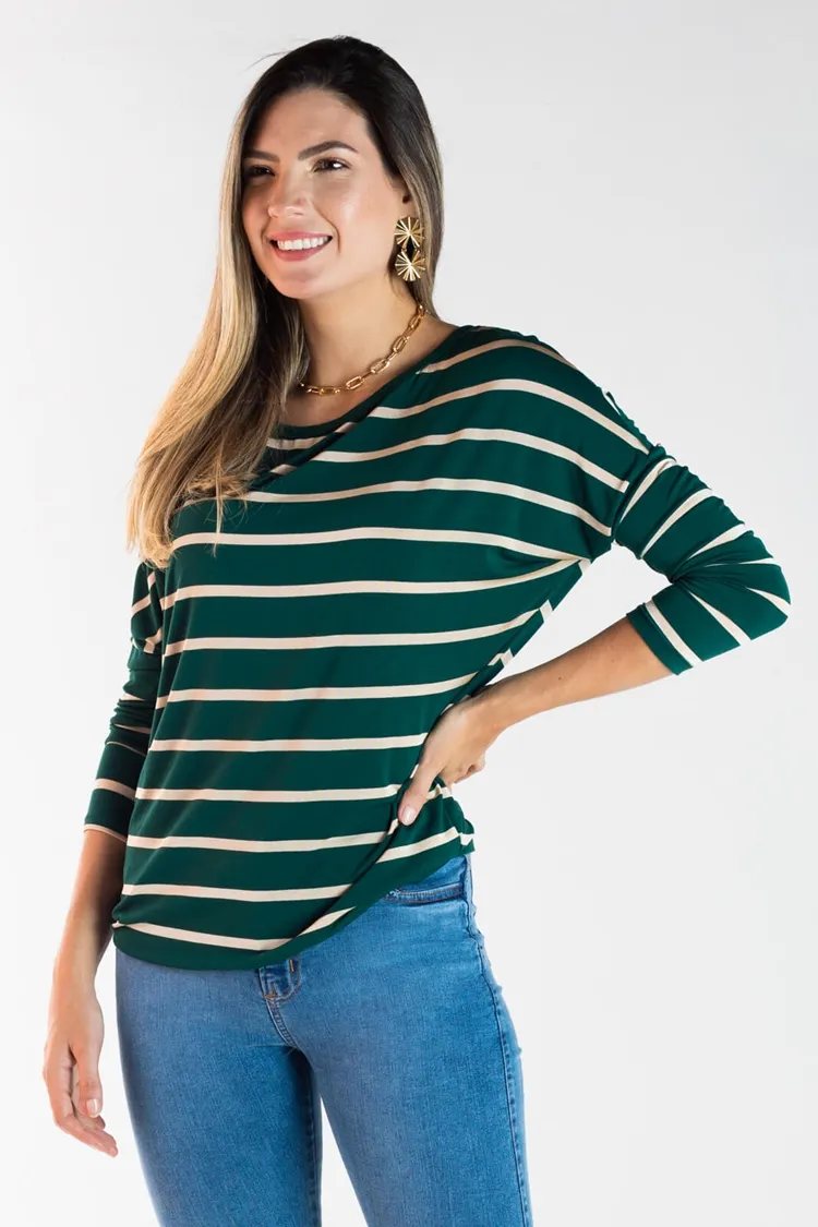 Blusa Dwz Manga Longa Listrada
