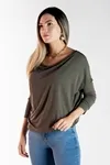 Blusa Dwz Manga 3/4 De Malha Lisa