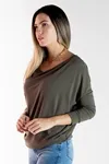 Blusa Dwz Manga 3/4 De Malha Lisa