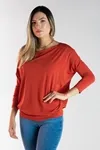 Blusa Dwz Manga 3/4 De Malha Lisa