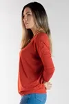 Blusa Dwz Manga 3/4 De Malha Lisa