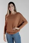Blusa Dwz Manga 3/4 De Malha Lisa