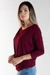 Blusa Dwz Manga 3/4 De Malha Lisa