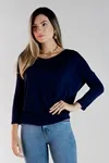 Blusa Dwz Manga 3/4 De Malha Lisa