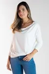 Blusa Dwz Manga 3/4 De Malha Lisa