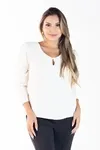 Blusa Dwz Manga Longa Lisa