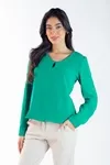 Blusa Dwz Manga Longa Lisa