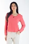 Blusa Dwz Manga Longa Lisa