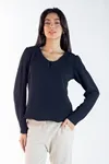 Blusa Dwz Manga Longa Lisa