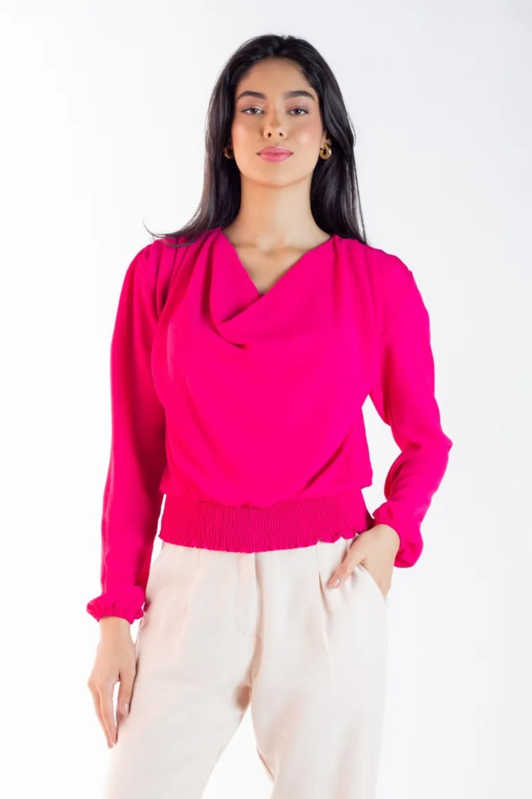 Blusa Dwz Manga Longa Com Lastex