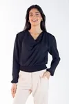 Blusa Dwz Manga Longa Com Lastex