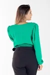 Blusa Dwz Manga Longa Com Lastex