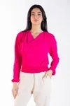 Blusa Dwz Manga Longa Com Lastex