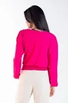 Blusa Dwz Manga Longa Com Lastex