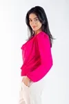 Blusa Dwz Manga Longa Com Lastex
