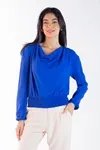 Blusa Dwz Manga Longa Com Lastex
