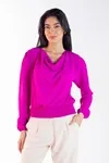 Blusa Dwz Manga Longa Com Lastex