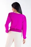 Blusa Dwz Manga Longa Com Lastex