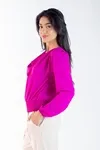 Blusa Dwz Manga Longa Com Lastex
