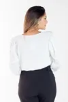 Blusa Dwz Manga Longa Com Lastex