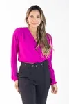 Blusa Dwz Manga Longa Com Lastex Transpassado