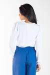 Blusa Dwz Manga Longa Com Lastex Transpassado
