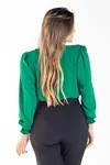 Blusa Dwz Manga Longa Com Lastex Transpassado