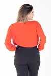 Blusa Dwz Manga Longa Lisa Transpassada