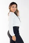 Blusa Dwz Manga Longa Lisa Transpassada