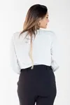 Blusa Dwz Manga Longa Lisa Transpassada