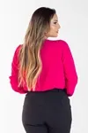 Blusa Dwz Manga Longa Lisa Transpassada