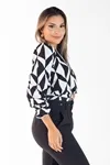Blusa Dwz Estampada Transpassada