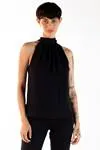 Blusa Dwz Gola Alta Com Amarracao Lisa