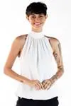 Blusa Dwz Gola Alta Com Amarracao Lisa