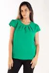 Blusa Dwz Manga Curta Com Abertura Frontal