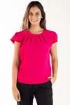 Blusa Dwz Manga Curta Com Abertura Frontal