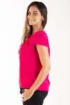 Blusa Dwz Manga Curta Com Abertura Frontal