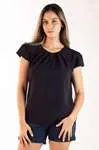 Blusa Dwz Manga Curta Com Abertura Frontal