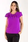 Blusa Dwz Manga Curta Com Abertura Frontal