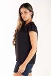 Blusa Dwz Manga Curta Com Abertura Frontal